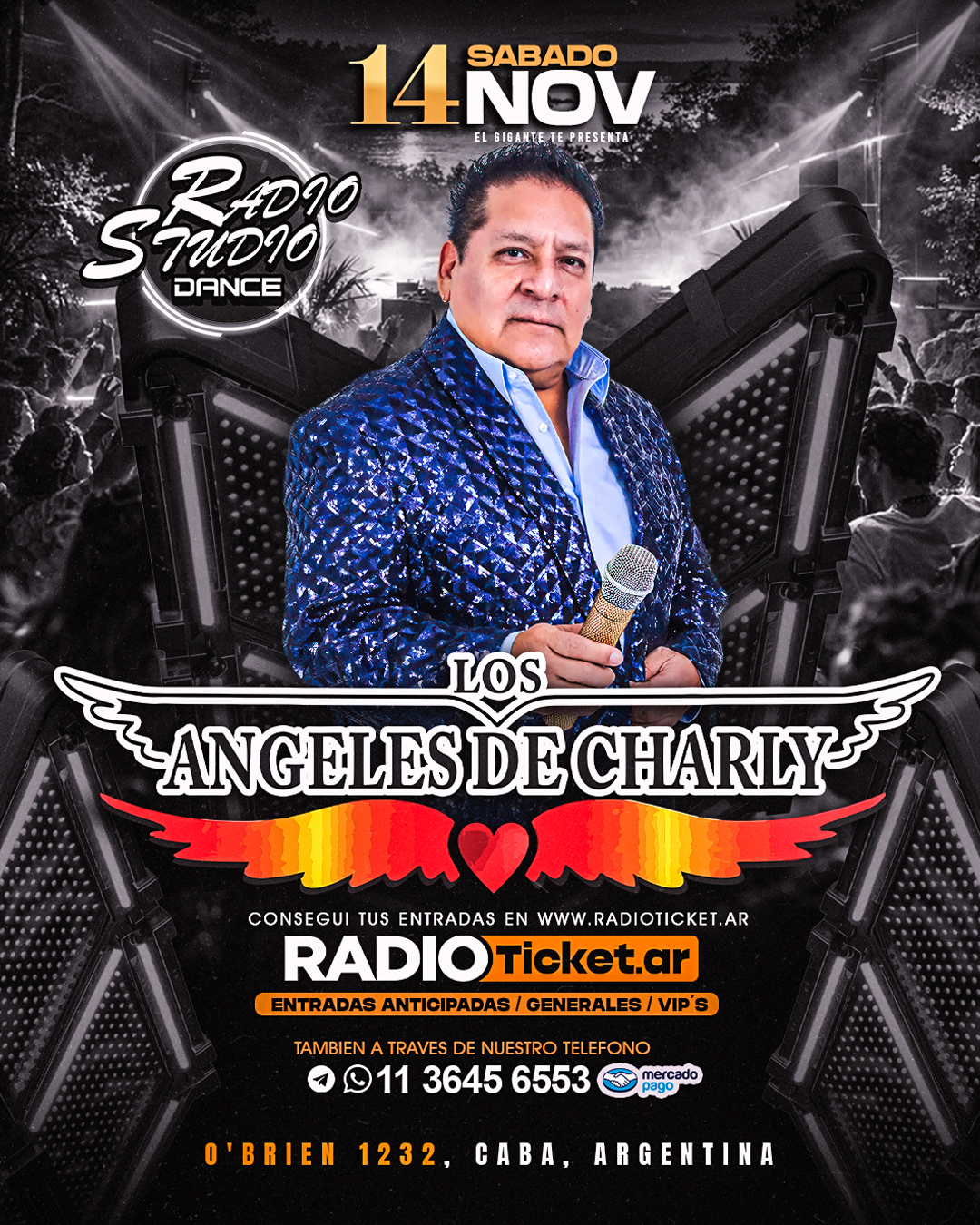 RADIO STUDIO SAB.14.NOV LOS ANGELES DE CHARLY