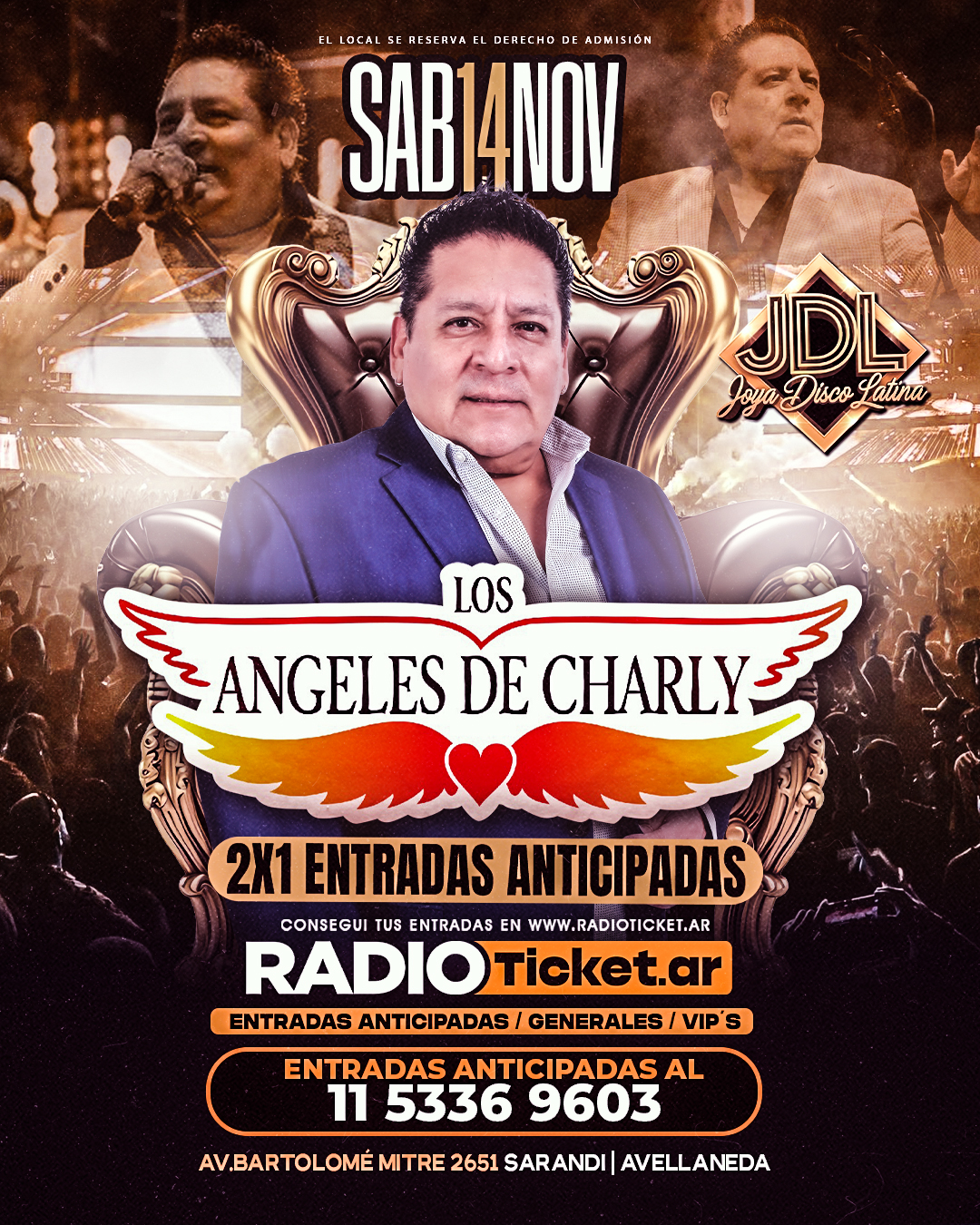 JOYA DISCO SAB.14.NOV Los Angeles de Charly